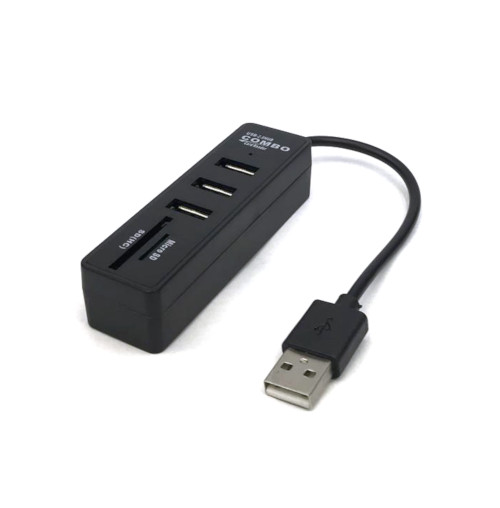 USB 2.0 5-in-1 Hub (3xUSB 2.0 + 2x Card Reader)